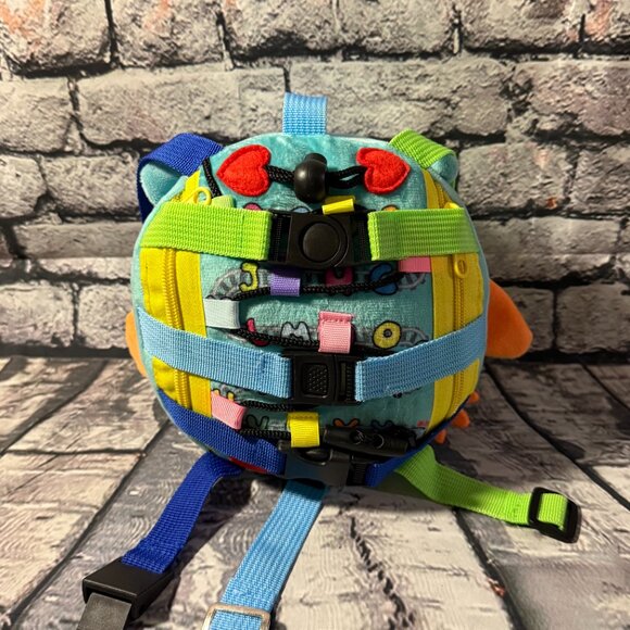 Beetoy Owl Sensory Buckle Pillow Zipper Toys Toddlers 1-3, Toddler Travel Toy - Picture 4 of 8